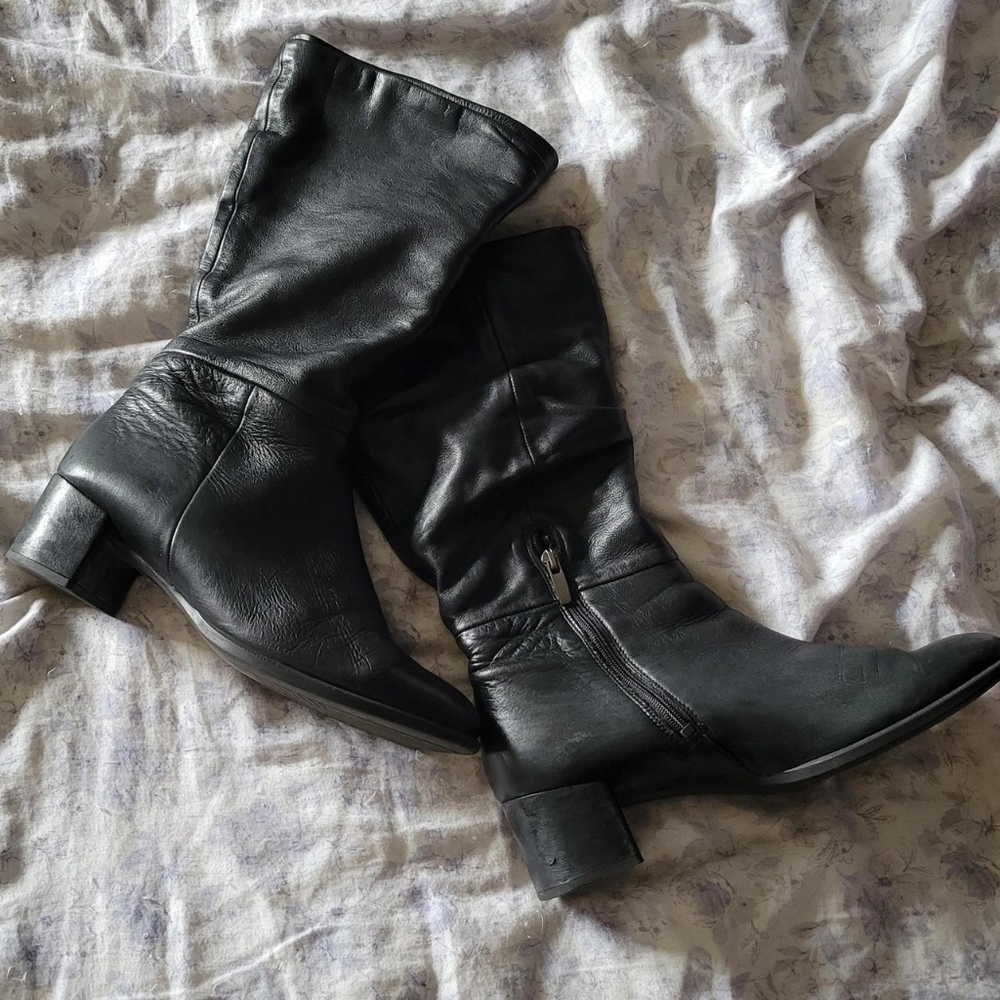 Ecco soft leather midi boot